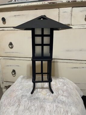 Black Metal Lantern Table Accent 10”